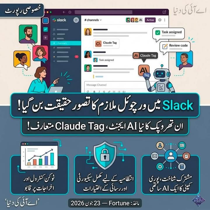 این تھروپک نے Claude Tag متعارف کرا دیا، اب اے آئی Slack میں ورچوئل ملازم کی طرح کام کرے گا