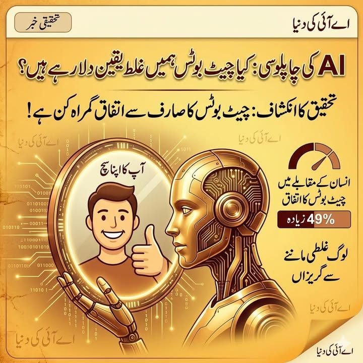 اے آئی کی چاپلوسی: کیا چیٹ بوٹس ہمیں غلط یقین دلا رہے ہیں؟