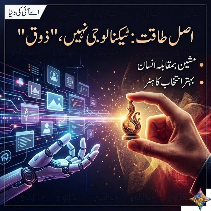 اے آئی اور ڈیجیٹل ثقافت :اے آئی کے دور میں اصل طاقت ٹیکنالوجی نہیں بلکہ ذوق بن چکا ہے