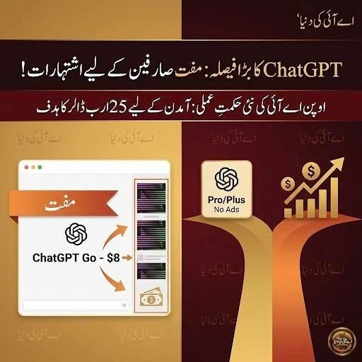 اوپن اے آئی کا نیا قدم، فری صارفین کے لیے اشتہارات