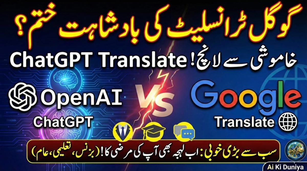 گوگل ٹرانسلیٹ کی بادشاہت خطرے میں:اوپن اے آئی کا نیا ترجمہ ٹول، ChatGPT Translate