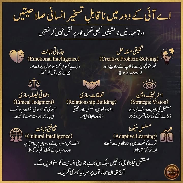 کون سی انسانی صلاحیتیں اے آئی سے آگے رہیں گی؟: