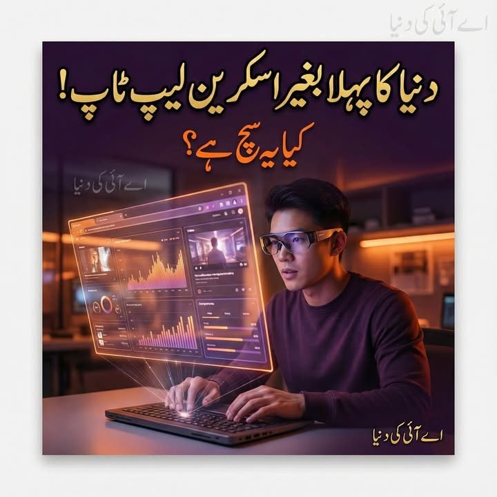 دنیا کا پہلا بغیر سکرین کے لیپ ٹاپ