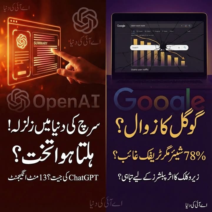 دو دہائیوں بعد سرچ کی دنیا میں بڑی تبدیلی، چیٹ جی پی ٹی کا 17 فیصد حصہ