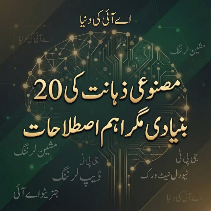 مصنوعی ذہانت کی 20 بنیادی مگر اہم اصطلاحات (Bookmark it)