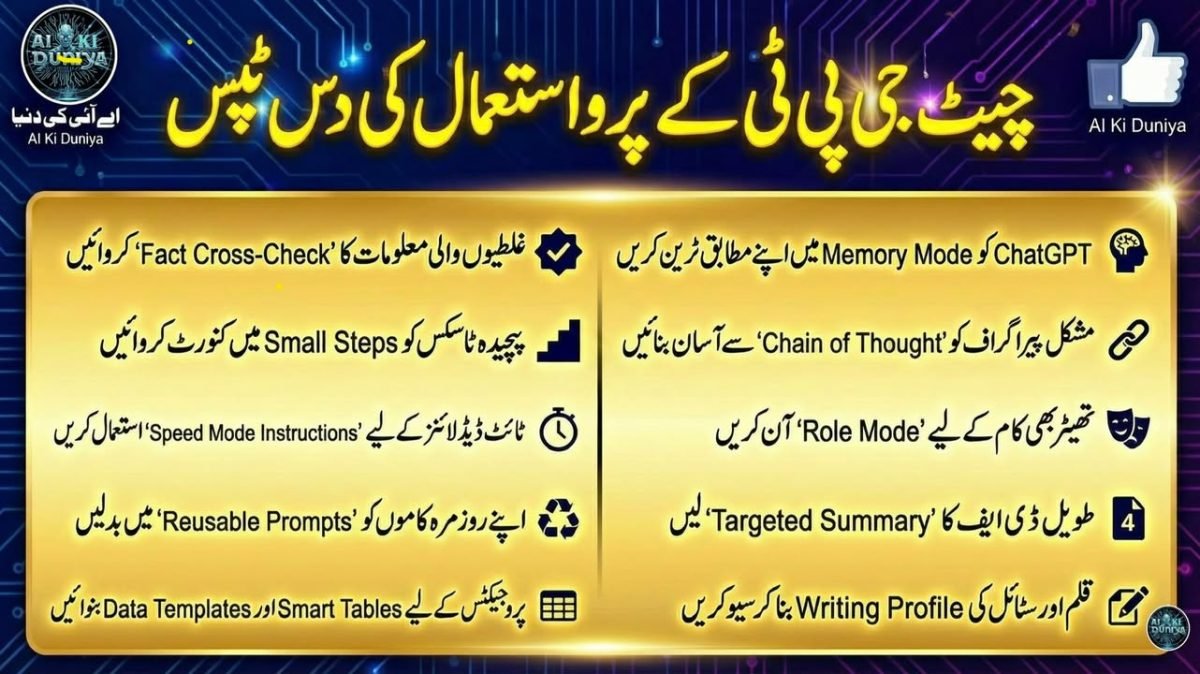 آج کی دنیا میں مصنوعی ذہانت کا سب سے بڑا سوال یہ ہے کہ عام صارف ChatGPT کو کتنا طاقتور بنا سکتا ہے