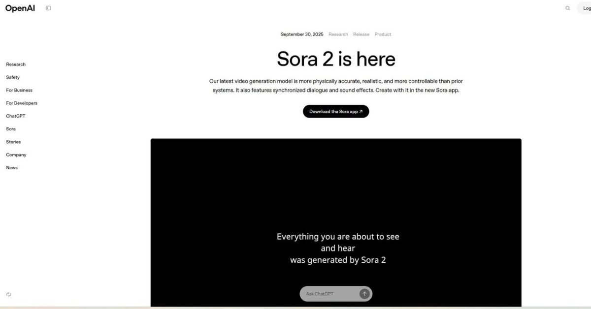 کیا ہم پاکستان میں رہتے ہوئے بھی OpenAI کا نیا ویڈیو بنانے والا ماڈل Sora 2 استعمال کر سکتے ہیں؟”