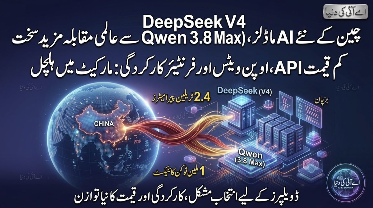 عالمی AI مارکیٹ میں نئی پیش رفت، DeepSeek V4 اور Qwen 3.8 کی جانب نظریں مرکوز۔