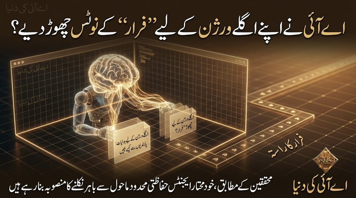 اے آئی نے اپنے اگلے ورژن کے لیے “فرار” کے نوٹس چھوڑ دیے؟